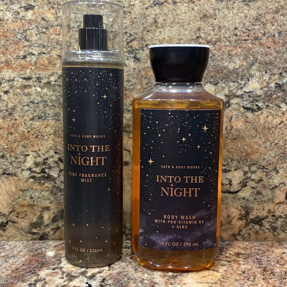 ✨2-pc Set “INTO THE NIGHT” BBW Collection, Body Spray+Body Wash NWT & Gift Wrap - Picture 1 of 8